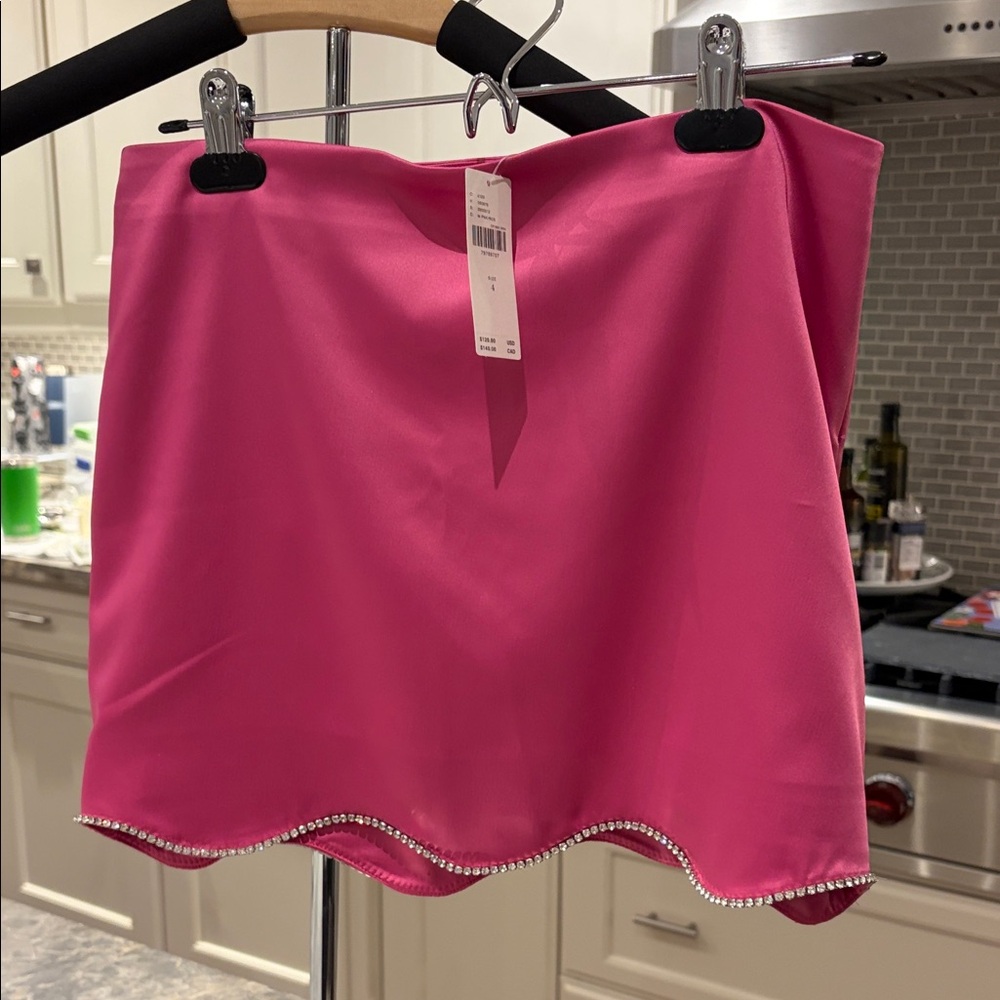 By Anthropologie pink skirt with rhinestones brand new and adorable! BNWT